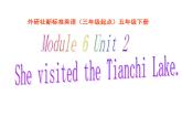 外研版（三起）小学英语五下 M6 U2 She visited the tianchi lake. 课件