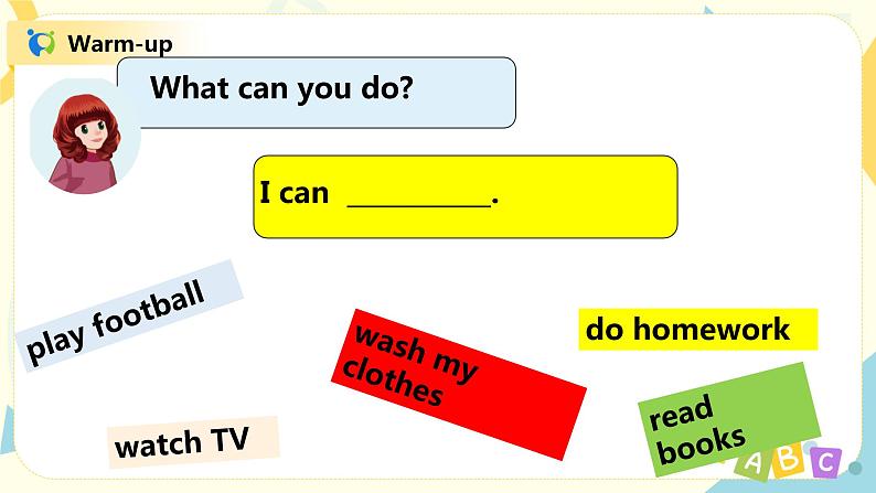 人教版PEP五上《 Unit 4 What can you do Part A（Let's learn）》课件+教学设计+素材05