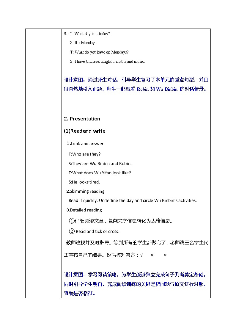 Unit2 My week Part B Read and write&Let's check课件+教案02
