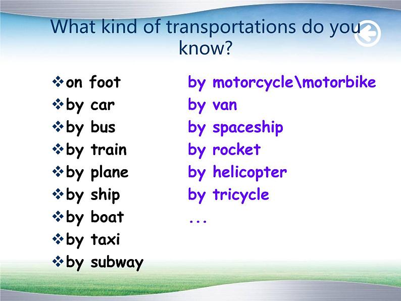 Unit2 Ways to go to school第一课时课件02