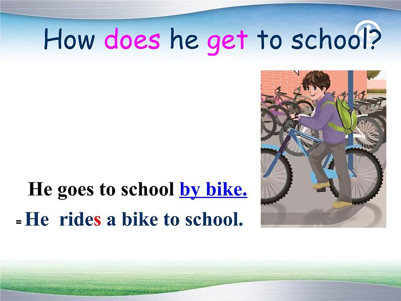 Unit2 Ways to go to school第一课时课件04