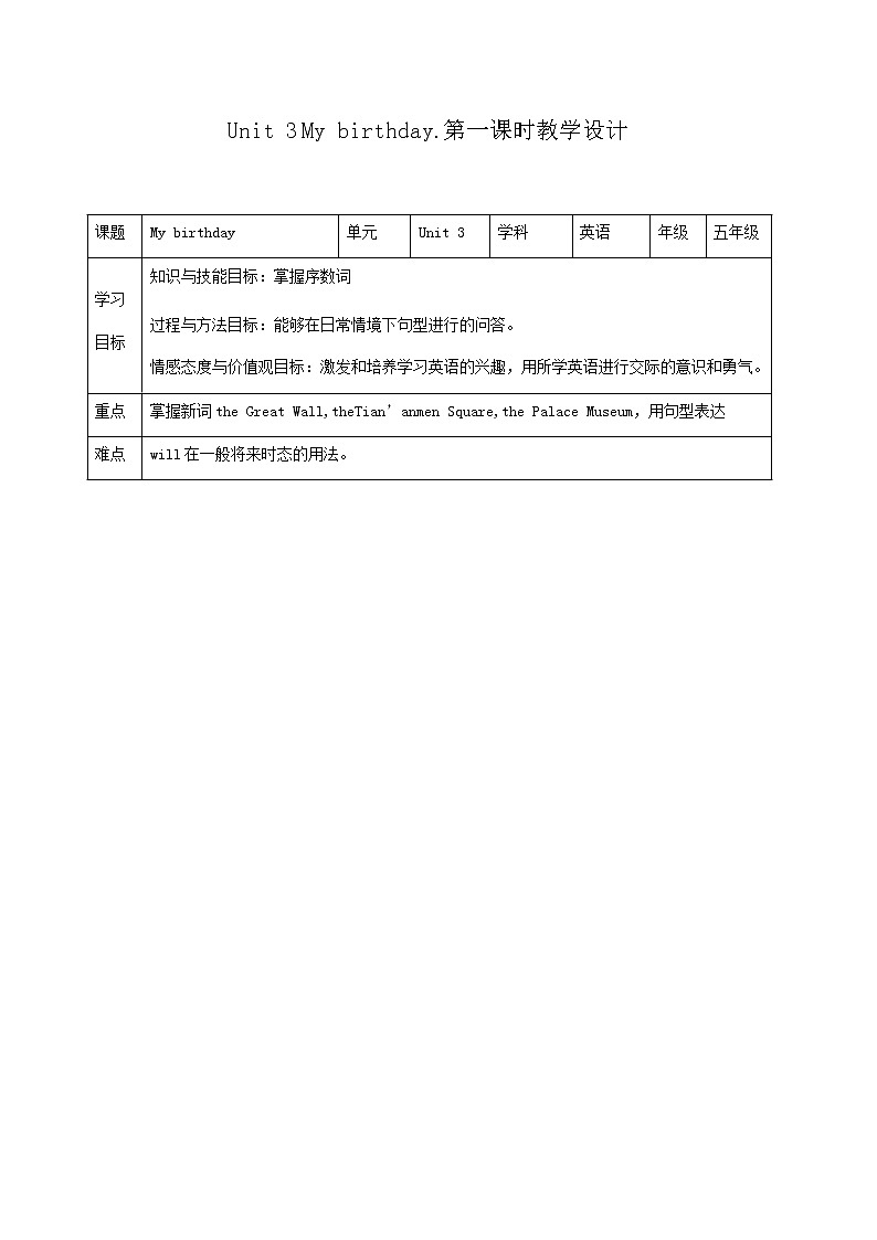 Unit 3 My birthday PPT課件第1页