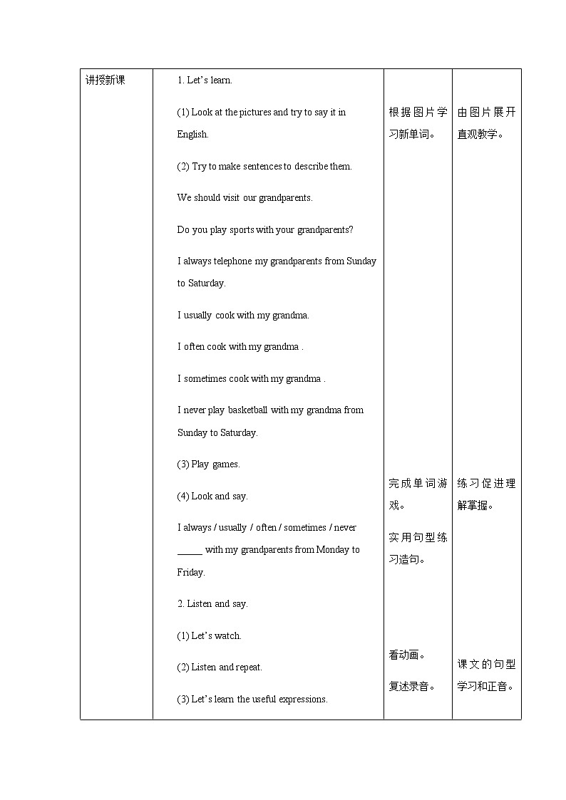 新版-牛津英语五年级上册   Unit 4 Grandparents第一课时课件＋教案＋习题03