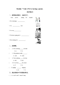 小学英语外研版 (一年级起点)二年级下册Unit 2 We’re having a picnic.课后练习题