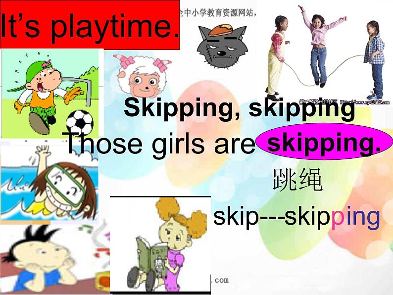 外研版(一起)小学英语二年级下册同步 Module 5《Unit 1 Lingling is skipping》课件（4份打包）03