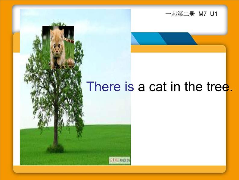 外研版小学英语（一起）一下Module 7《Unit 1 There is a cat in the tree》ppt课件（5份打包）01