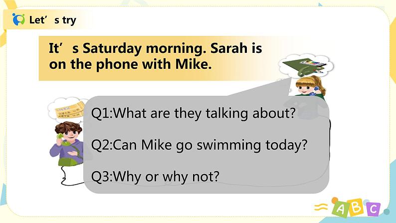 人教版PEP六上《Unit 3 My weekend plan Part A（Let's talk）》课件+教学设计+素材07