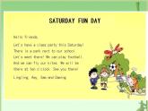 外研版(一起)小學(xué)英語(yǔ)四年級(jí)下冊(cè)同步課件《Module 6Unit 2 Let's have fun this Saturday!》（2份打包）