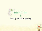 外研版三起三年级英语下册Module 7 Unit 1 We fly kites in spring课件