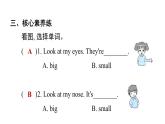 人教精通版三起三年級(jí)英語(yǔ)上冊(cè)Unit3LookatmynoseLesson13習(xí)題課件