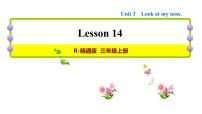 小学英语人教精通版三年级上册Lesson 14习题课件ppt