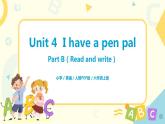 人教版PEP六上《Unit 4 I have a pen pal Part B（Read and write）》课件+教学设计+素材