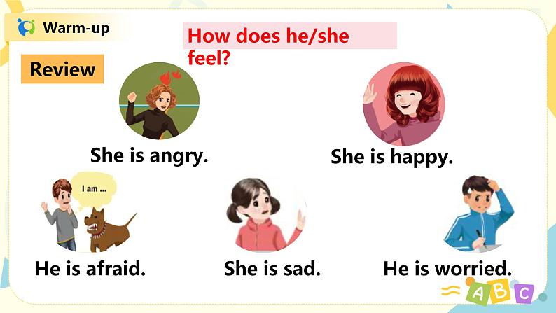 人教版PEP六上《Unit 6 How do you feel Part B（Let 's talk）》课件第4页