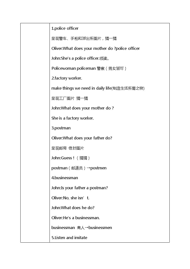 人教版PEP六上《Unit 5 What does he do Part A（Let's learn）》课件+教学设计+素材02