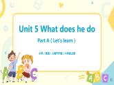 人教版PEP六上《Unit 5 What does he do Part A（Let's learn）》课件+教学设计+素材