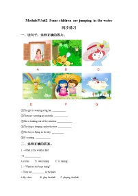 小学英语外研版 (一年级起点)六年级下册Unit 2 Some children are jumping in the water.课后作业题