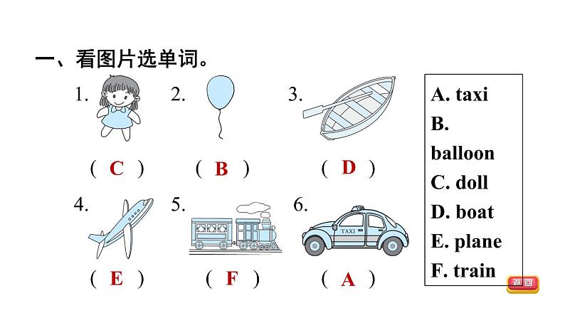 人教精通版三起三年级英语上册Unit4Ihaveaball复习训练课件第3页