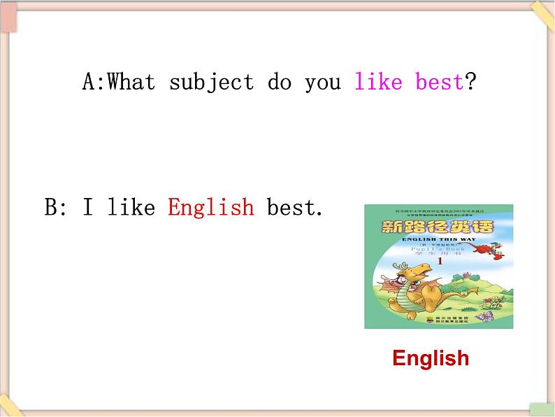 五年级上册英语课件-Unit 1 lesson 3 what subject do you like best？ ∣川教版(三年级起点)06