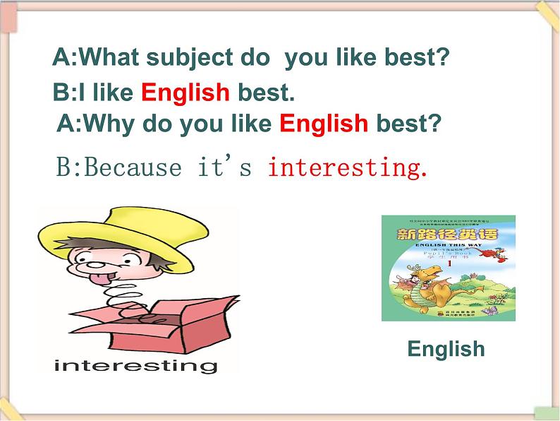 五年级上册英语课件-Unit 1 lesson 3 what subject do you like best？ ∣川教版(三年级起点)08