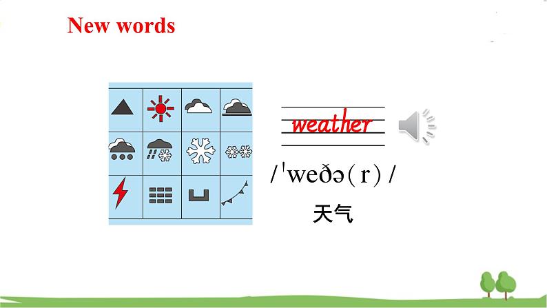 沪教英語4年級上冊 Module 4 Unit 12 Weather PPT课件04