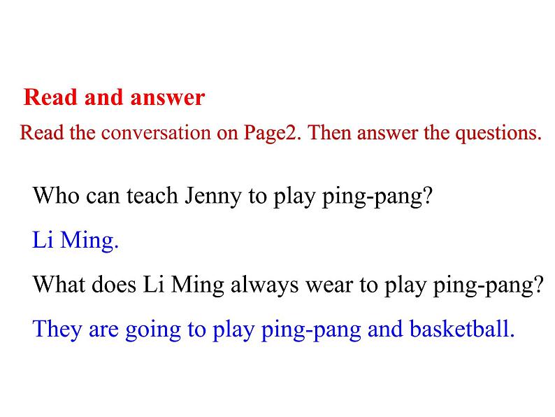 六年级下册英语课件-Unit 1 Lesson 1  Ping-pong and Basketball 冀教版（三起）(共12张PPT)05