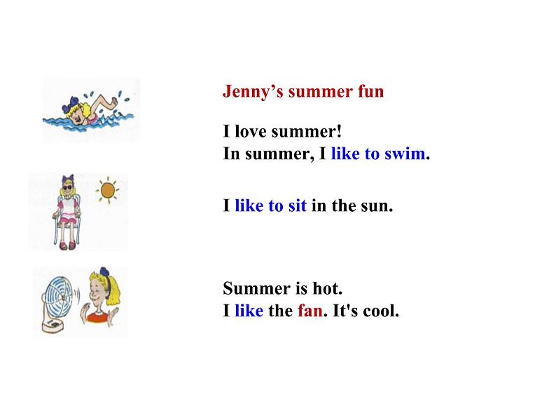 六年级下册英语课件-Unit 3-Lesson 13 Summer Is Coming！ 冀教版（三起）(共15张PPT)第6页