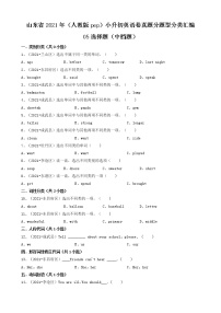 05选择题（中档题）-山东省2021年（人教版pep）小升初英语卷真题分题型分类汇编（共38题）