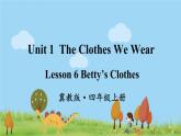冀教4年級英語上冊 Unit 1  Lesson 6 PPT課件