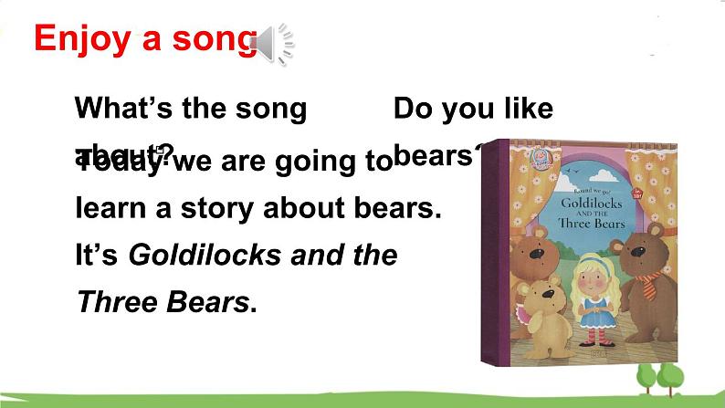 冀教4年級英語上冊 Reading for Fun  Goldilocks and the Three Bears PPT课件02