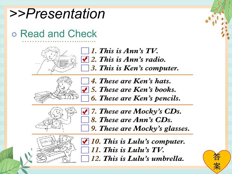 北师大三起四上英语 Unit 3Lesson5_Get_It_Right教学课件04