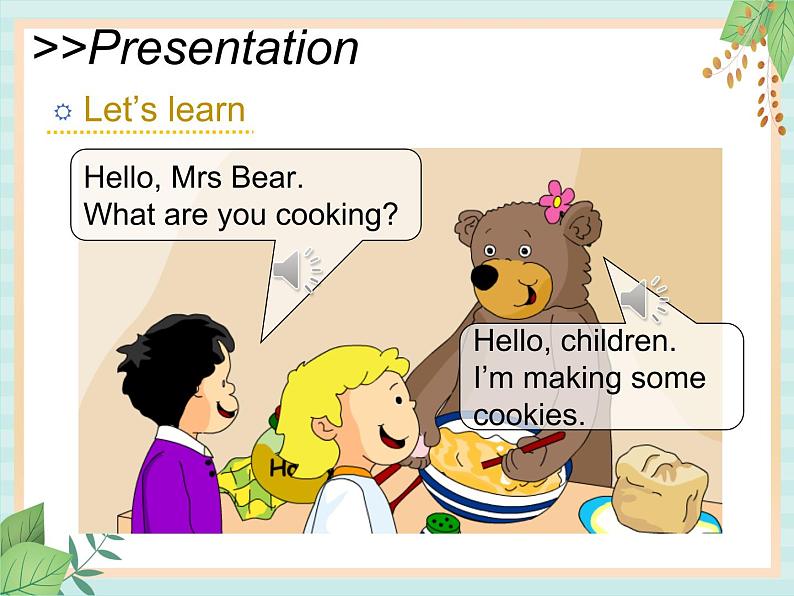 北师大三起四上英语 Unit 4 Lesson2_Mom_is_cooking教学课件08