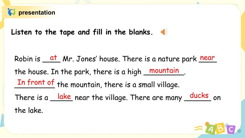 Unit6《In a nature park》第六课时PB&PC Read and write~Story timel教学课件+教案+音频08