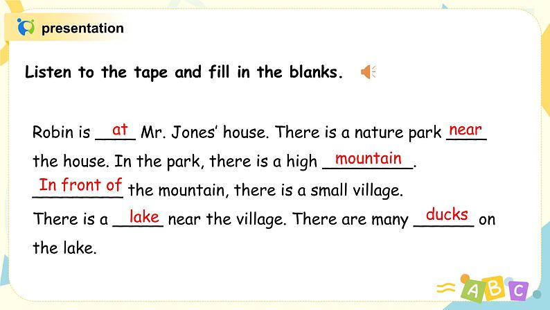 Unit6《In a nature park》第六课时PB&PC Read and write~Story timel教学课件+教案+音频08