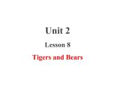 三年级下册英语课件 Unit 2 Animals at the Zoo  Lesson 8 Tigers and Bears 冀教版(共16张PPT)