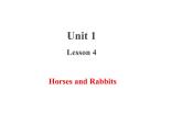 三年级下册英语课件 Unit 1Animals on the Farm Lesson  4 Horses and Rabbits 冀教版(共14张PPT)