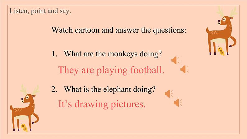 外研版四年级上册英语Module3 Unit2 What's the elephant doing？课件08