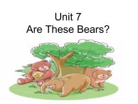 小学英语Unit 7 Are these bears?教学ppt课件