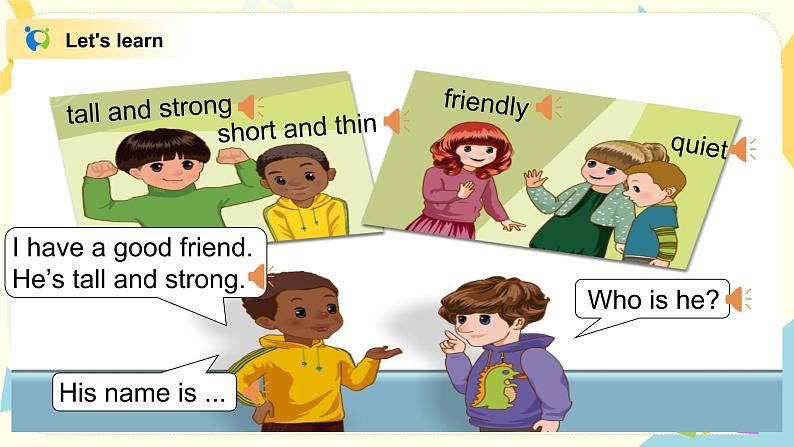 Unit 3 My friends  第二课时Part A(Let 's learn&Let 's chant)课件第5页
