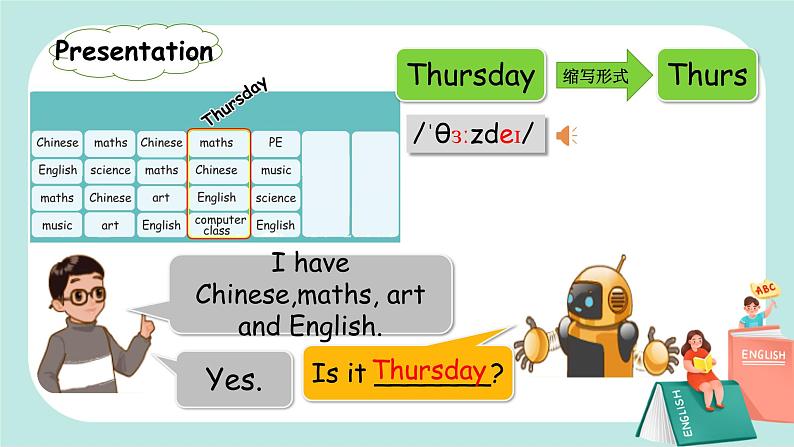 Unit 2 My week PA Let's learn PA Let's learn 课件PPT+教案08