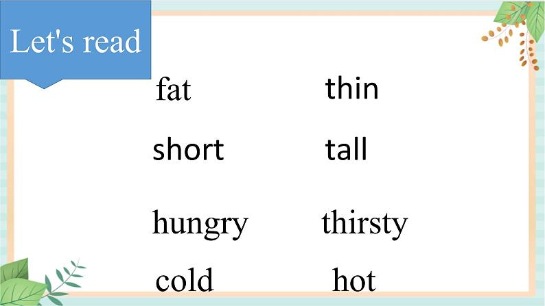 接力版英语四年级上册 Lesson 14 Is the cat fat or thin  课件02