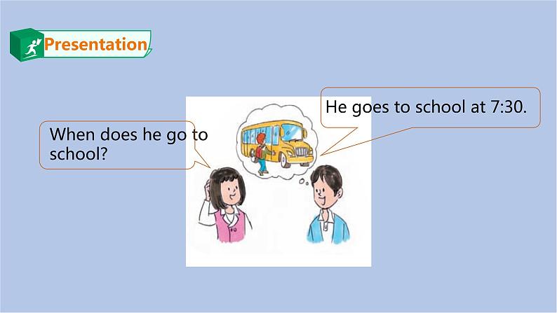 Lesson4 He goes to school at 7：30第1课时课件第6页