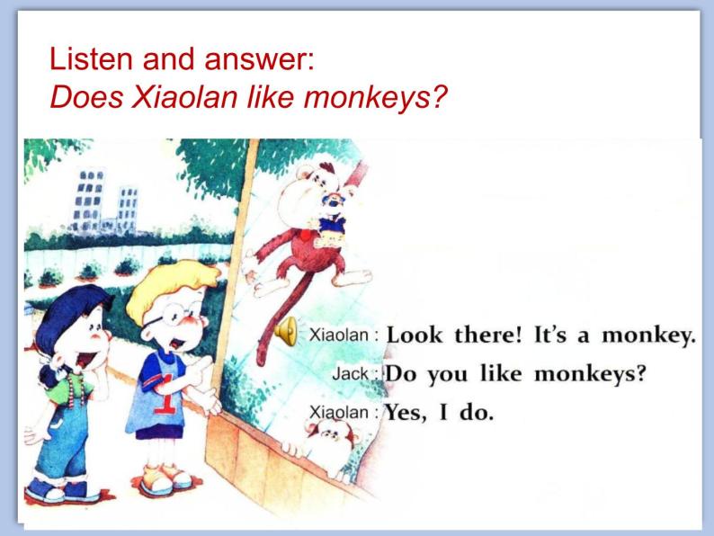 教科版3上英语 Unit9《I like monkeys》第2课时 课件PPT05
