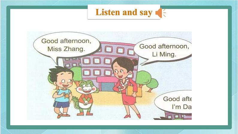 鲁科版五四制3上英语Unit 1 Greetings Lesson 3 Nice to meet you(课件）08