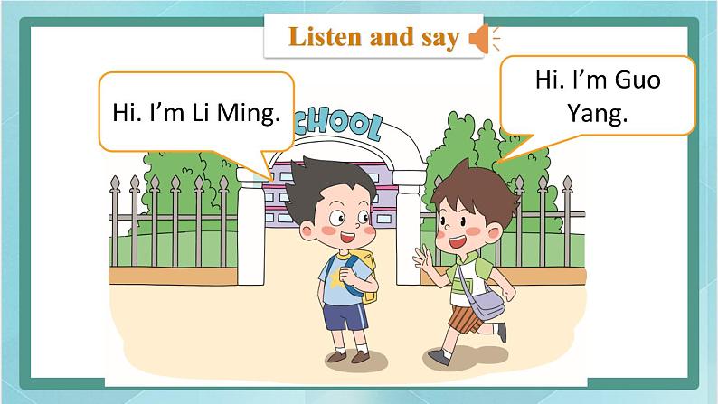 鲁科版五四制3上英语Unit 1 Greetings Lesson 4 Again, please(课件）05