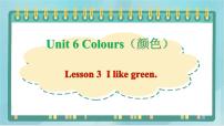 小学英语鲁科版 (五四制)三年级上册Unit 6 ColoursLesson 3 I Like Green.评课课件ppt