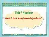 鲁科版五四制3上英语Unit 7 Numbers Lesson 2  How many books do you have(课件）