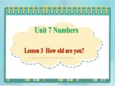 鲁科版五四制3上英语Unit 7 Numbers Lesson 3  How old are you(课件）