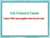 鲁科版五四制5上英语Unit 4 School in Canada Lesson 3 How many pupilsare there in y(课件）