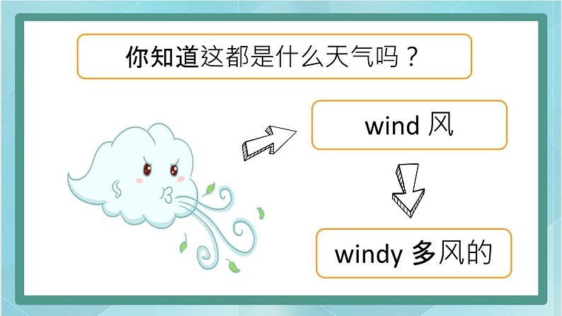 鲁科版五四制4上英语Unit 5 Weather Lesson 1  It’s sunny(课件）08