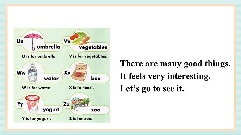 清华大学版小学英语 二年级上册Unit 1 The English letters Lesson 6 课件（14张PPT）03